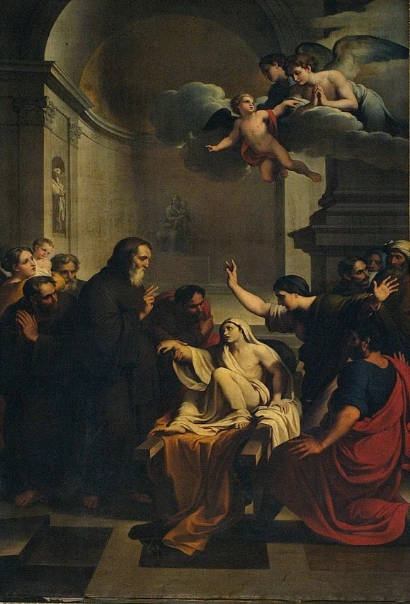 San Francesco di Paola resuscita un fanciullo